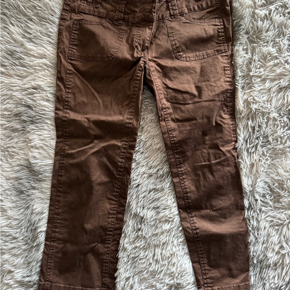 Matty M Girls's Straight Leg Brown Capri’s